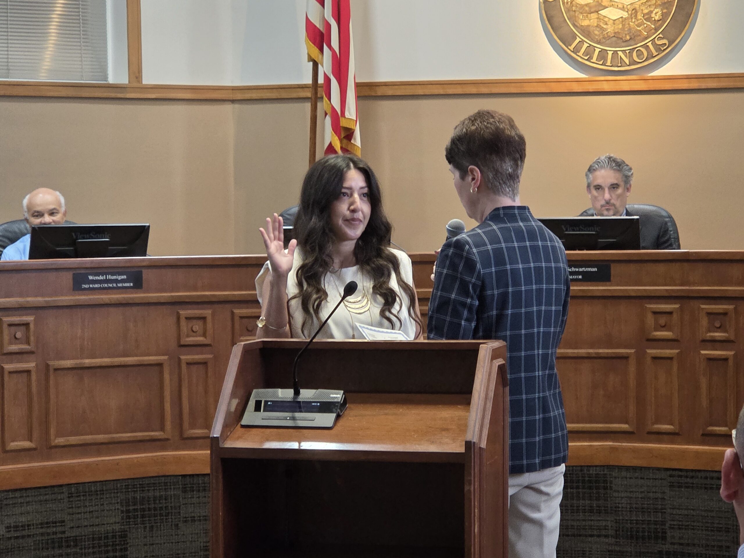 Mangieri sworn in as new First Ward alderperson; council approves South Street property purchase