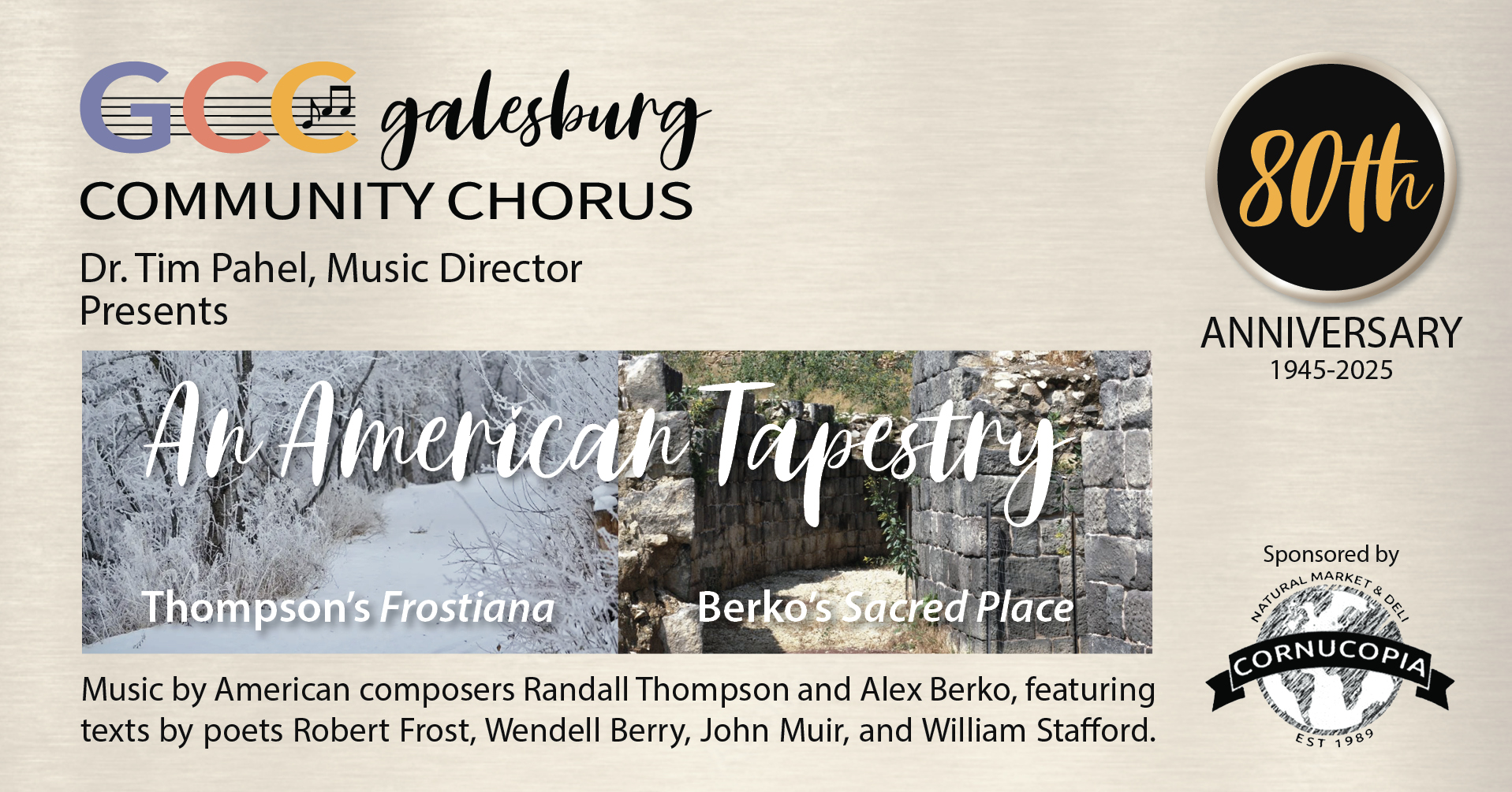 Galesburg Community Chorus to perform ‘An American Tapestry’ Nov. 15