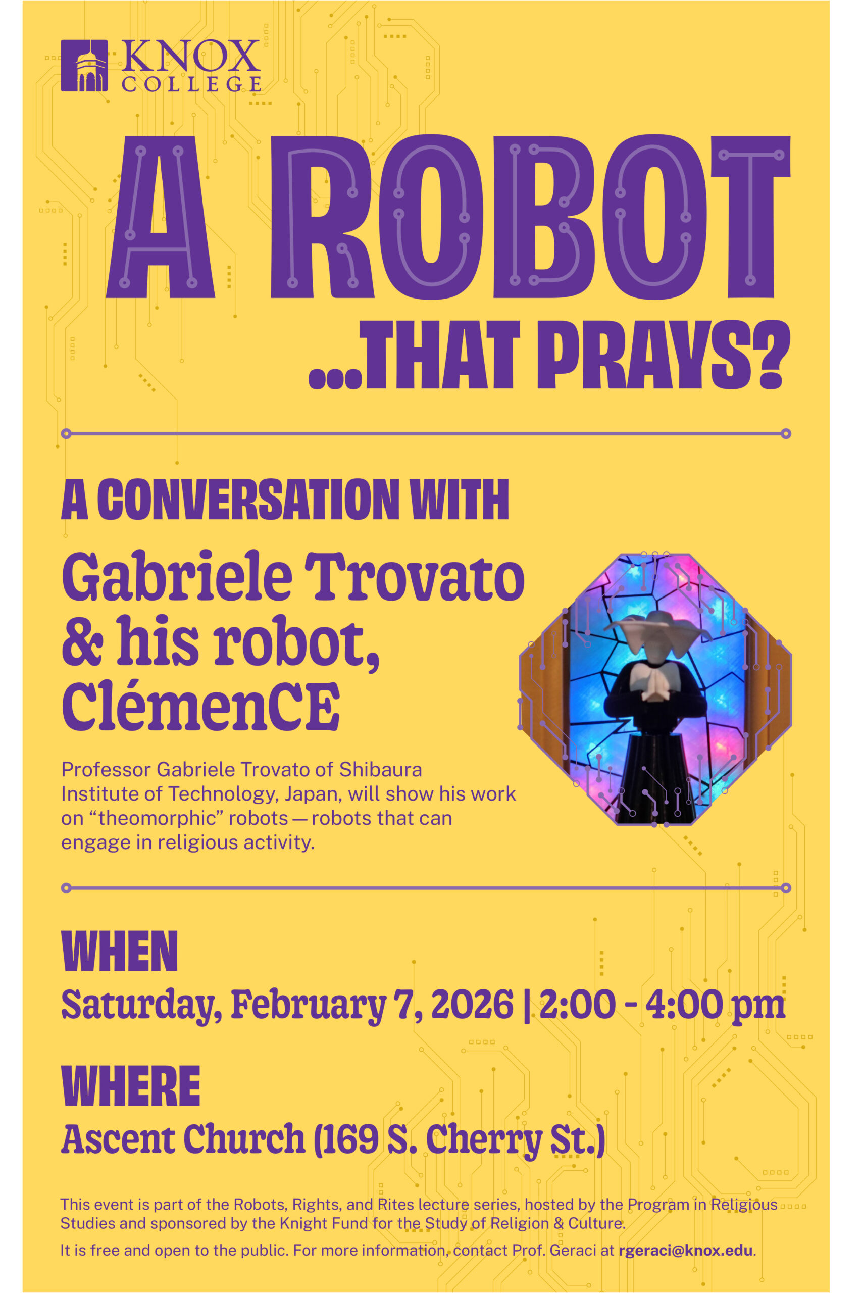 Can a robot pray? Knox College lecture explores faith and technology