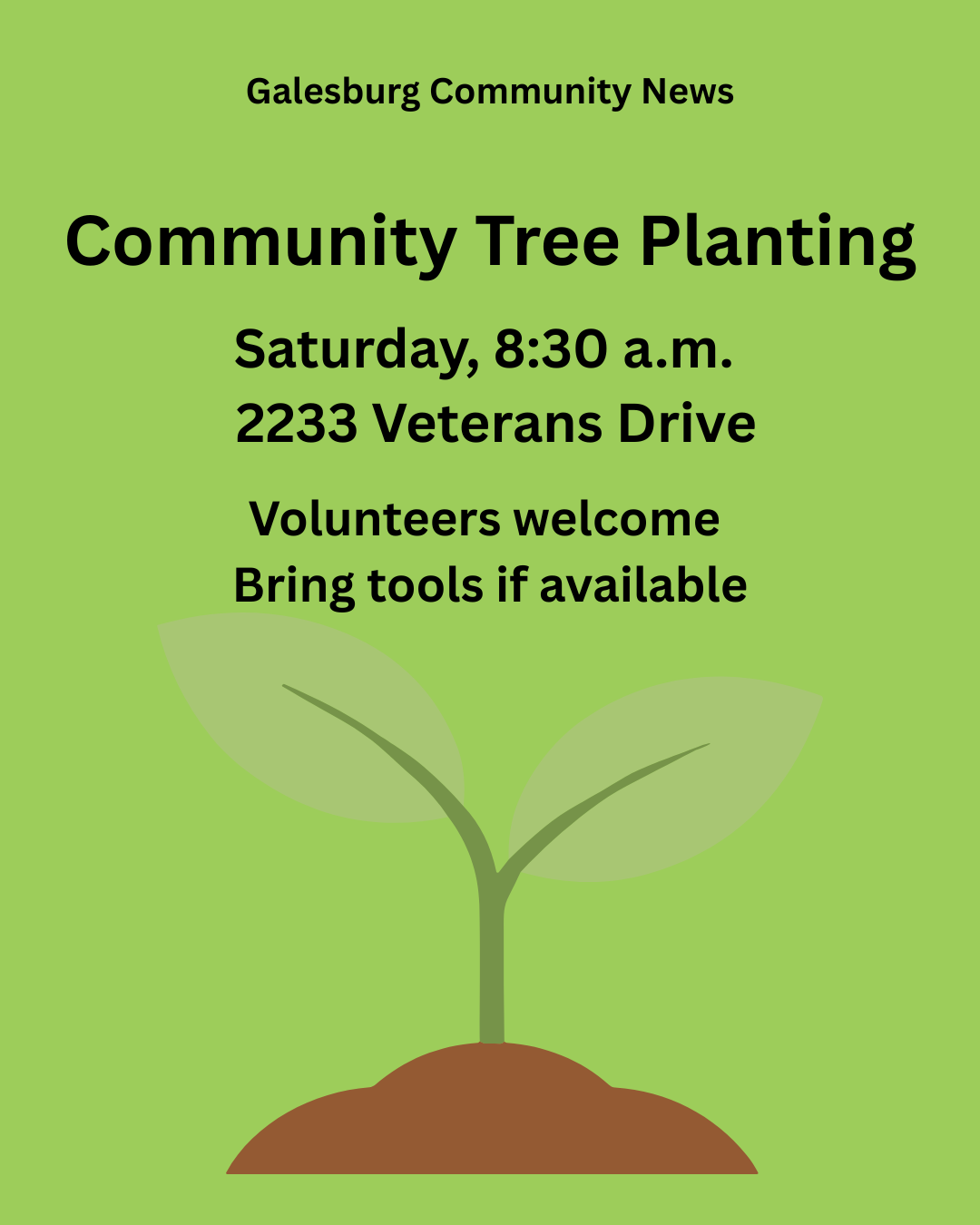 Community tree planting set for Saturday in Galesburg